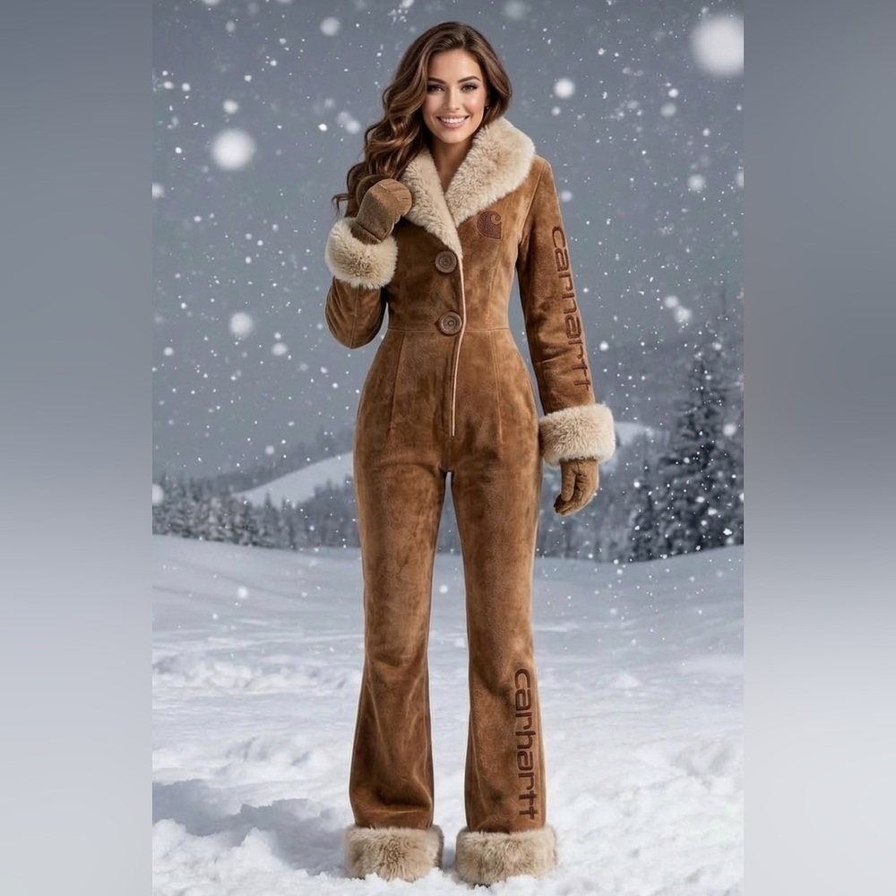 Carhartt Plush Sherpa Jumpsuit in Brown